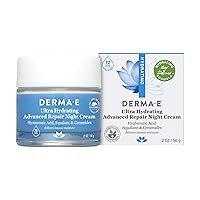 Hydrating Night Cream – Overnight Face Moisturizer with Anti-Aging Hyaluronic and Green Tea Acid to Smooth and Nourish, 2 Oz