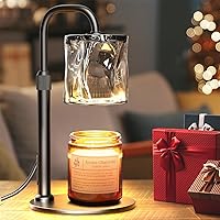 Candle Warmer Lamp,Mothers Day Gifts for Mom, Black Electric Candle Lamps Warmer with Timer&Dimmer, House Warming Gifts New Home Bedroom Decor Height Adjustable for Jar Candles, with 2 Bulbs