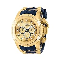 Invicta Men's Bolt 37196 Gold Dial Quartz Chronograph Watch (One Size, Blue, Gold)