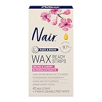 Hair Remover Wax Ready Strips, Face and Bikini Hair Removal Wax Strips, 40 Count