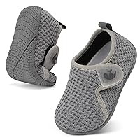 FEETCITY Toddler Shoes Baby Walking Shoes Kids Sneakers Boys Girls Toddler Slip On Shoes Fashion Casual Shoes Sports Running Sneakers Grey