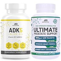 ADK 5 Vitamin Supplement + Best Over-The-Counter Prostate Support - Prostate Health Supplement for Men
