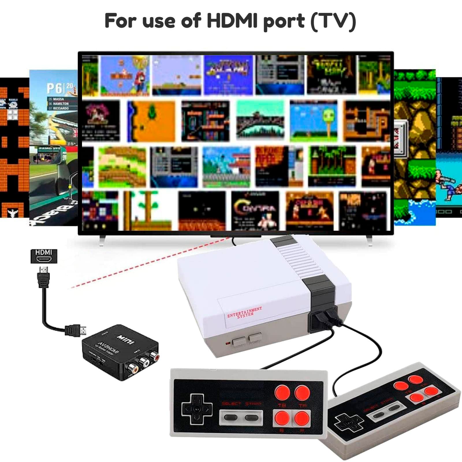 Retro Classic Game Console,Classic Video Games System Built-in 620 Games and 2 Classic Edition Controllers,Av and HDMI Output Plug and Play,Retro Toys