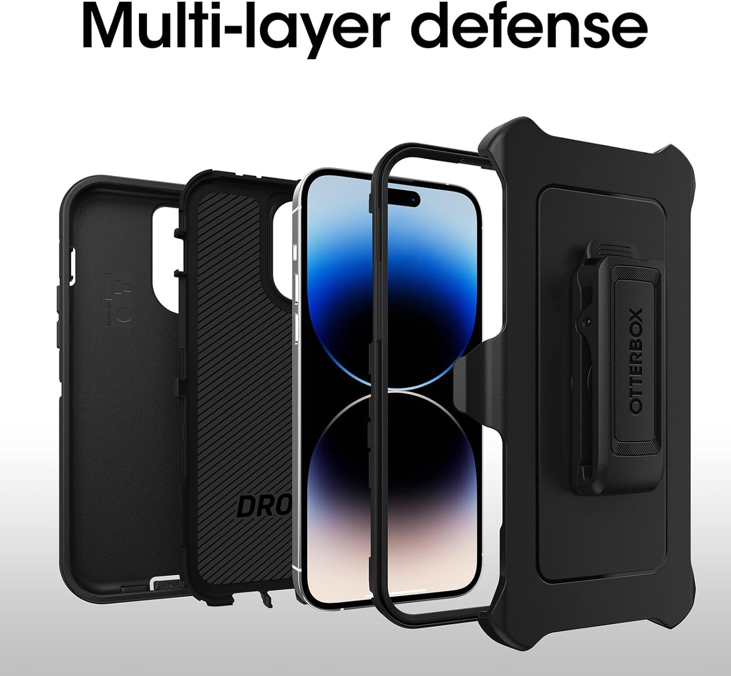 OtterBox iPhone 14 Pro Max (Only) Defender Series Case - Realtree Edge (Black/Realtree Edge Graphic) - Rugged & Durable - with Port Protection - Includes Holster Clip Kickstand - Non-Retail Packaging