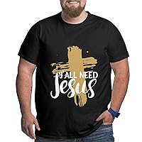 Christian Jesus Cross Big Size Men's T-Shirt Mens Soft Shirts Shirt Tee