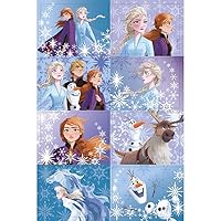 Unique Disney Frozen 2 Lenticular 3D Stickers (Pack of 16) - Exclusive & Vibrant Elsa, Anna, Olaf Designs - Perfect for Collectors, Decor, & DIY