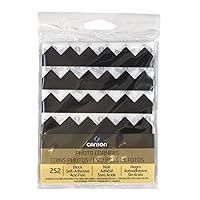 Canson Self Adhesive Photo Corners, Peel-Off Archival Quality, Black, 252-Pack (100510395)