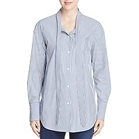 Theory Women's Long Sleeve Weekender TIE Neck Shirt