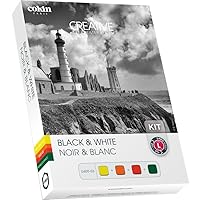 Cokin Square Filter U400-03 Black & White Creative Kit - Includes Yellow (001), Orange (002), Red (003), Green (004) for L (Z) Series Holder - 100mm X 100mm,Large