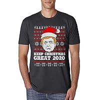 Threadrock Men's Keep Christmas Great 2020 Trump Ugly Christmas T-Shirt