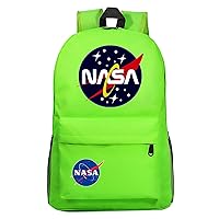 NASA Daily Canvas Bookbag Waterproof Rucksack Large Capacity Travel Backpack for Hiking