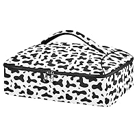 Potluck Casserole Tote Cow-spots-cow-print Casserole Carrier Lunch Tote Food Carrier