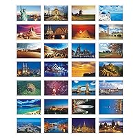 Beautiful Postcard set of 30 Post card variety pack World travel sites,4 x 6 Inches, world B