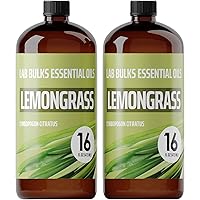 Lemongrass Oil 16 Ounce Bottle for Diffusers, Home Care, Candles, Aromatherapy (2 Pack)