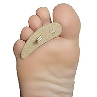 Hammer Toe Crest Cushion and Buttress Pad Reduces Pressure from Calluses and Hammer Toes, Large Right, Beige, 3 Count