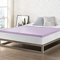 Best Price Mattress 2 Inch Ventilated Memory Foam Mattress Topper, Soothing Lavender Infusion, CertiPUR-US Certified, Twin