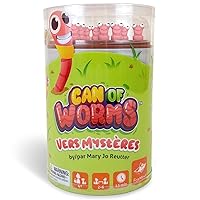 FoxMind Games: Can of Worms - Toy Learning Math Game That Spins, Match Worms to Numbers, Preschool & Kids Ages 4+, 2-6 Players