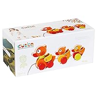 Cubika -13623-Wooden Drag - Ducks, Children's Motor Game, Multicolor (Levenya 13722)