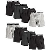 Lucky Brand Men's Underwear - Classic Knit Boxers (8 Pack)