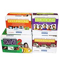Language Builder 4-Box Follow Up Kit (Nouns 2, Sequencing, Emotions, and Occupations flash card sets)