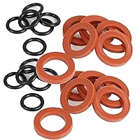 Chapin International 6-9460: 24 Pieces Replacement Rubber Washers and O Sealing Ring for 3/8 Inch Quick Connector and Standard Garden Hose, Black