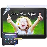 (2 pack) Fire HD 10 Screen Protector, Anti-Blue Light Screen Protector for All-New Fire HD 10 Tablet/Kids Fire HD 10/ Fire HD 10 Plus 10.1 Inch (11th Generation 2021 Release), Anti-Glare PET Screen Film by IPROKKO