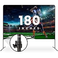 Projector Screen and Stand with Adjustable Height, 180 Inch Indoor & Outdoor Projector Screen with Carry Bag for Office and Home Theater Portable Projector Screen…
