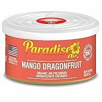 4 Paradise Organic Air Freshener Mango Dragonfruit Scent Fiber Can Home Aroma