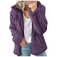 SNKSDGM Womens 2023 Fall Fleece Lined Winter Coats Button Lightweight Shaggy Faux Fur Overcoat Jacket Outwear
