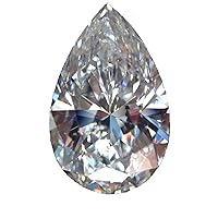 Loose Moissanite Stone Use For Pendant/Rings/Earrings/Jewelry For Men/Women By RINGJEWEL (Pear Cut,1.30 Ct, VVS1, White H-I Color)