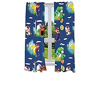 Franco Kids Room Window Curtains Drapes Set, 82 in x 63 in, Super Mario