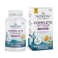 Complete Omega Jr., Lemon - 180 Mini Soft Gels - 283 mg Total Omega-3s & 35 mg GLA - Healthy Cognition, Nervous System Function - Non-GMO - 90 Servings