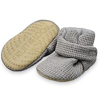 Fruit of the Loom Cozy Thermal Wrap Booties with Non-Skids for Baby Girls, Boys, Unisex