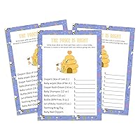 The Price Is Right Baby Shower Game - Girl / Boy Baby Shower Fun Party Game Collection, Activities, Decorations, Honey Bee Theme Party Supplies - Pack Of 50
