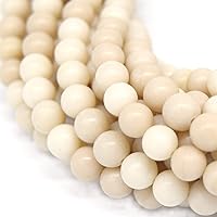 Smooth Natural River Stone Cream/Beige Colored Round/Rondelle Shaped Diffuser Shape Beads Loose Craft Beads 4mm 6mm 8mm 10mm 12mm Available
