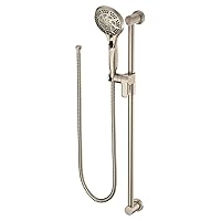 3671EPBN 5-Function Massaging Handshower with Toggle Pause, Includes 30-Inch Slide Bar and 69-Inch Hose, Brushed Nickel