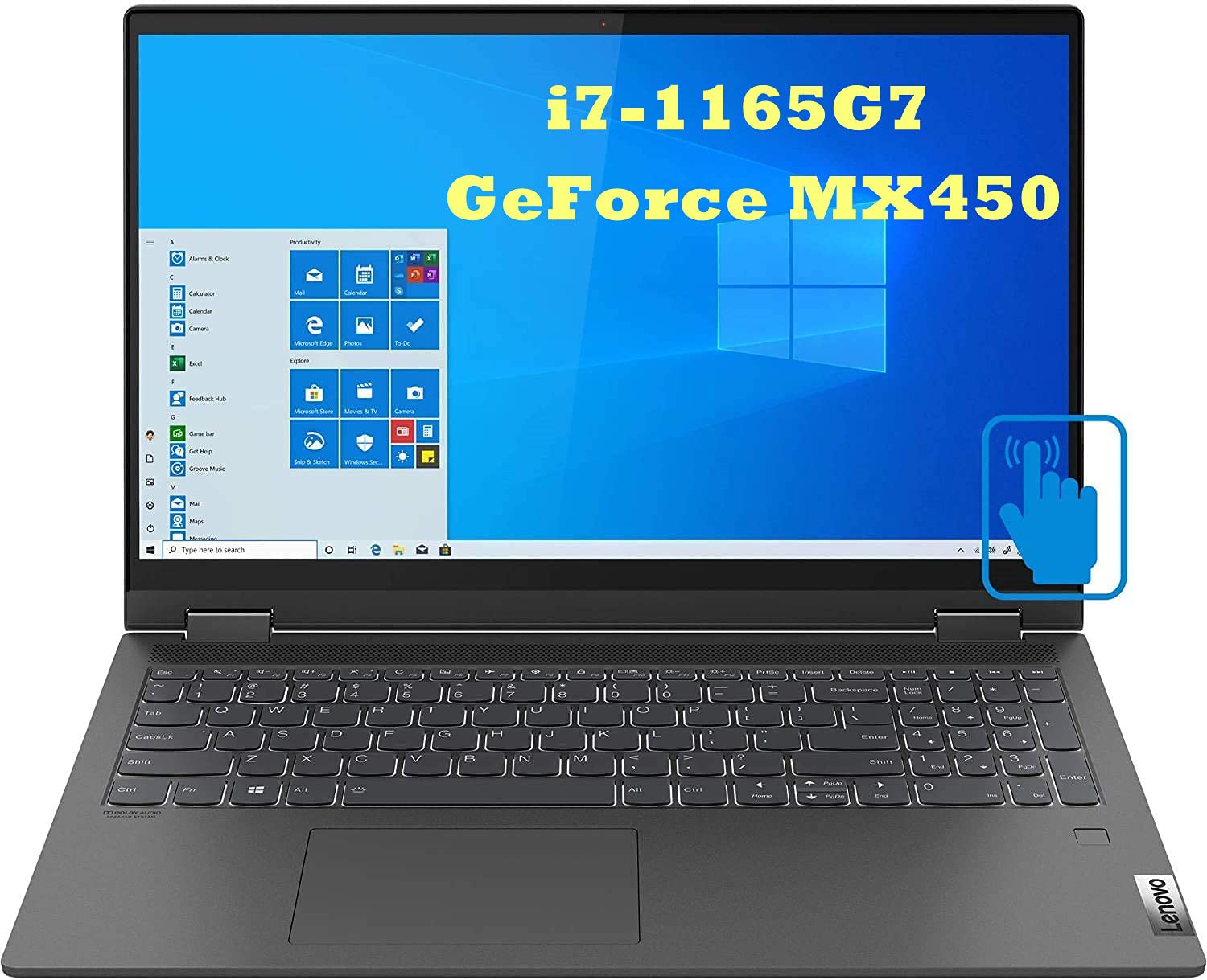 2021 Newest Lenovo IdeaPad 5 15.6" FHD IPS Touchscreen Laptop (i7-1165G7, GeForce MX450, Win 10 Home), Type-C, Wi-Fi 6, Fingerprint, Backlit KB...