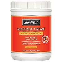 Muscle Therapy Massage Crème, Professional Massage Cream with Dwarf Pine Oil & Essential Oils for Relaxation & Sore Muscle Relief, Deep Tissue & Sports Massage Techniques, 1/2 Gallon Jar
