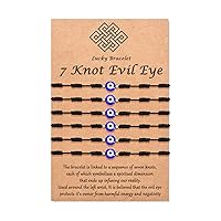 Tarsus (Ver.3) Evil Eye 7 Knot Lucky Bracelets Adjustable Red String Amulet for Women Men girls & Boys £¨6 Pcs Bracelet£©