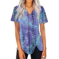 Womens Tshirts Trendy Dressy Tops Business Casual Tee Shirts Fashion Vacation Blouses Y2k Spring Outfits 2024 Purples