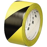 3M Safety Stripe Vinyl Tape 766DC, Black/Yellow, 2