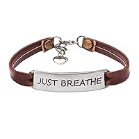 Christian Gifts Leather Bracelet for Women Teens Inspirational Faith Bible Verse Religious Jewelry Christmas Birthday Baptism Gift for Women Girls
