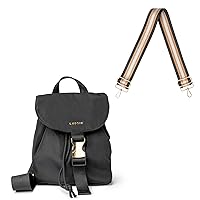 KEDZIE Mali Convertible Backpack Sling Crossbody Bag with Buckle Clip (Black) & Interchangeable Bag Strap (24 Carat Black V2)