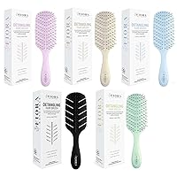 Detangler Brush by Fiora Naturals - 100% Bio-Friendly Detangling brush w/Ultra-Soft Bristles - Glide Through Tangles with Ease (