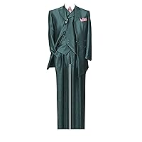 Herring Bone Stripe High Fashion Suit with Vest & Pants 5264