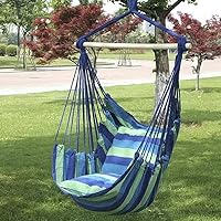 Details about   Hammock Hanging Chair Air Deluxe Outdoor Chair Solid Wood 250lb 4 Color July 4th 