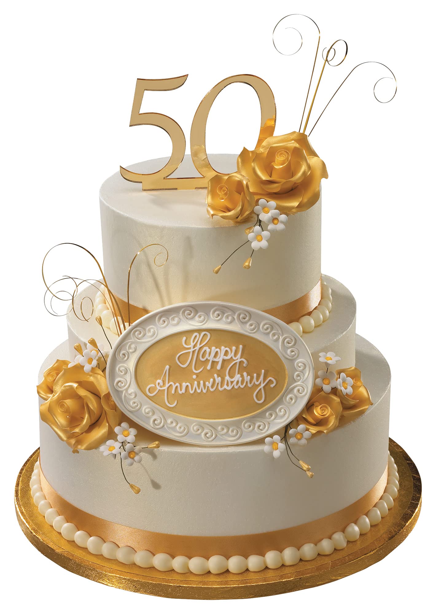 Decopac 50th Anniversary Monogram Acrylic Cake Topper