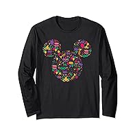 Disney Mickey Mouse Mardi Gras Carnival Holiday Icon Long Sleeve T-Shirt