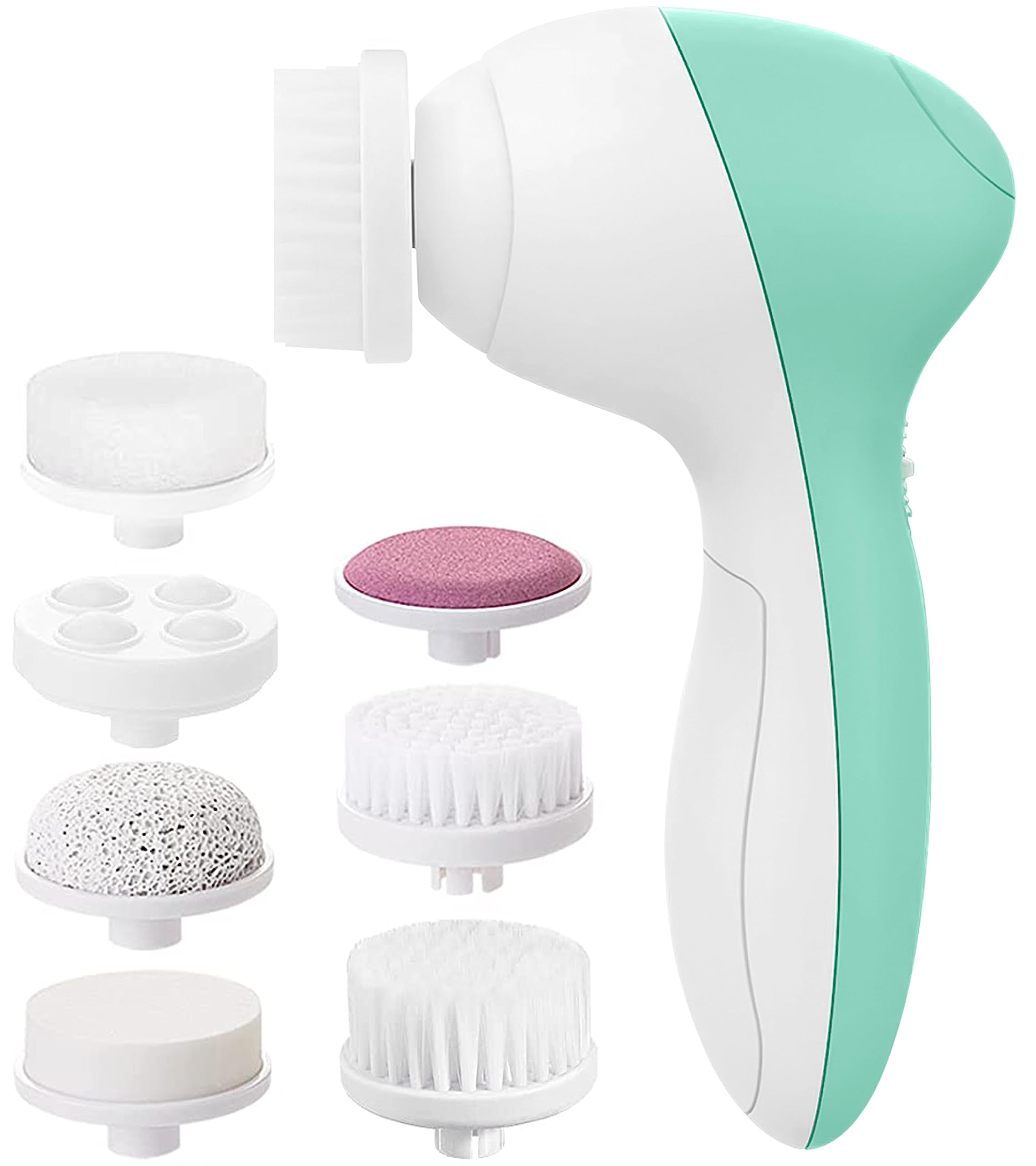Face Scrubber | Facial Cleansing Brush Exfoliator Skin Care Beauty Products Powered Electric Wash Exfoliating Skincare Women Spin Cleanser Tools Cleaning Scrub Washer Self Care (Opal)