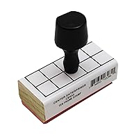 READY 2 LEARN Ten Frame Stamp - Wooden Stamp for Early Math Activities and DIY - Use for Flashcards, Worksheets, Homework and Scrapbooks